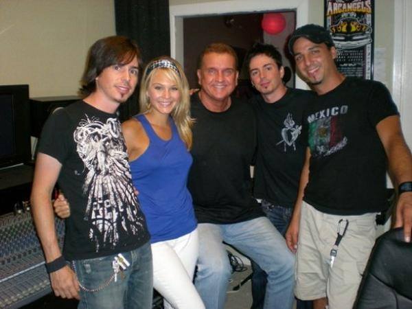 Randy Willis in the studio with Vallejo and Kendall Beard