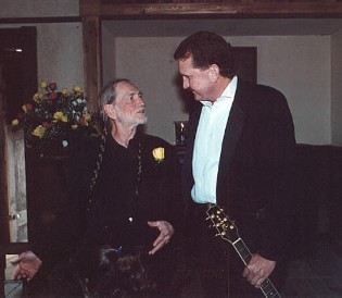 Randy Willis and Willie Nelson in Luck, Texas